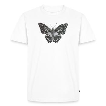 Elegant monochrome butterfly in black and white - Men's Premium Organic T-Shirt - white - Front - Nico (187cm)