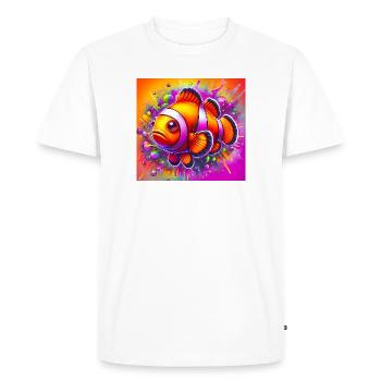 Poisson-clown - T-shirt Premium bio Homme - blanc - Devant - Nico (187cm)