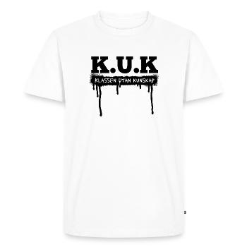 Class shirts K.U.K The class without knowledge - Men's Premium Organic T-Shirt - white - Front - Nico (187cm)