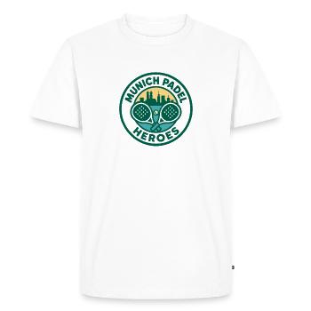 Héros du padel de Munich - T-shirt Premium bio Homme - blanc - Devant - Nico (187cm)
