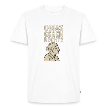 Déclaration anti-droite Les grands-mères contre la droite - T-shirt Premium bio Homme - blanc - Devant - Nico (187cm)
