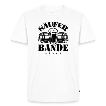 Drunkard Gang Beer - Men's Premium Organic T-Shirt - white - Front - Nico (187cm)