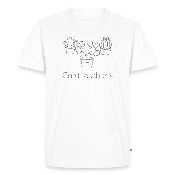 Cactus lineart fun - Men's Premium Organic T-Shirt - white - Front - Nico (187cm)