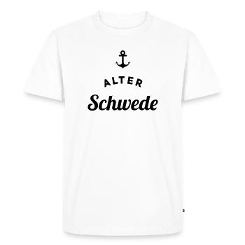 Vieux suédois Fun Design - T-shirt Premium bio Homme - blanc - Devant - Nico (187cm)