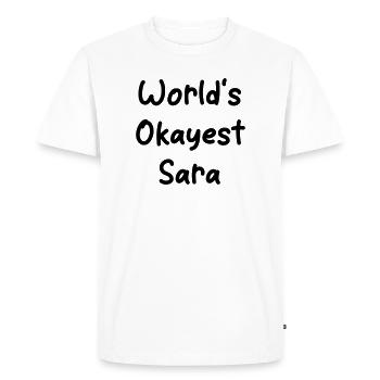 Sara la plus correcte du monde - T-shirt Premium bio Homme - blanc - Devant - Nico (187cm)