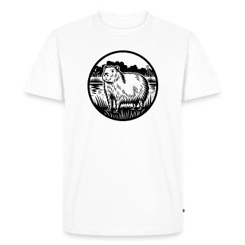 Abstract illustration of vibrant nature - Men's Premium Organic T-Shirt - white - Front - Nico (187cm)