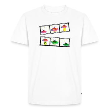Ufo short film with cucumbers - Men's Premium Organic T-Shirt - white - Front - Nico (187cm)