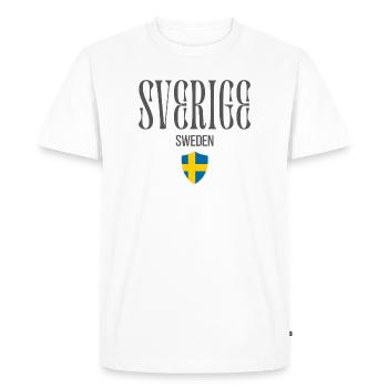 Patriote suédois, design minimaliste et élégant - T-shirt Premium bio Homme - blanc - Devant - Nico (187cm)