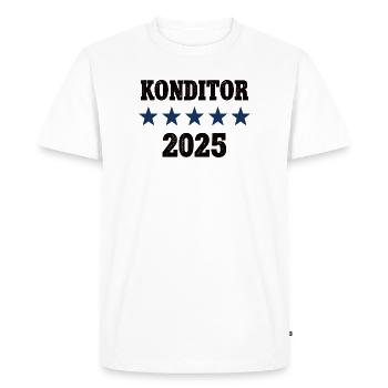 2025 Confectioner Profession Confectionery Job Work Apprenticeship - Men's Premium Organic T-Shirt - white - Front - Nico (187cm)