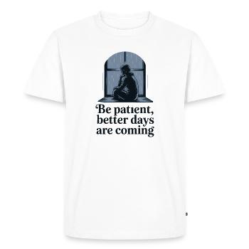 Motif réfléchissant de solitude et de jour de pluie - T-shirt Premium bio Homme - blanc - Devant - Nico (187cm)