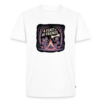 Campfire Night with Friends Illustration - Men's Premium Organic T-Shirt - white - Front - Nico (187cm)
