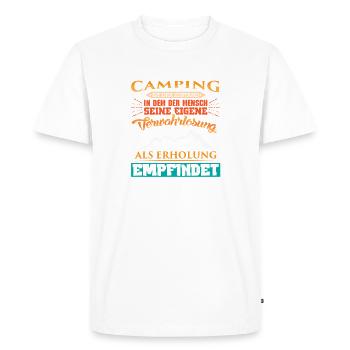 Camper Camping Caravane Dicton - T-shirt Premium bio Homme - blanc - Devant - Nico (187cm)
