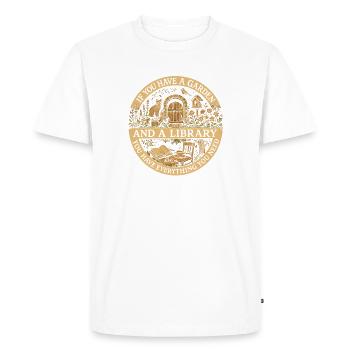 Une requête SQL va dans une barre, va dans deux T - T-shirt Premium bio Homme - blanc - Devant - Nico (187cm)