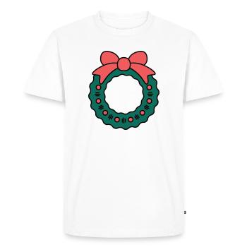 Couronne pour Noël - T-shirt Premium bio Homme - blanc - Devant - Nico (187cm)