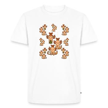 Axolotl Décoration Sapin de Noël Sweet - T-shirt Premium bio Homme - blanc - Devant - Nico (187cm)