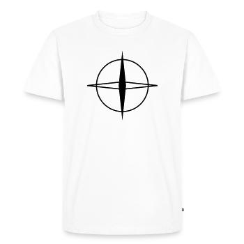 Conception minimaliste de motif géométrique noir blanc - T-shirt Premium bio Homme - blanc - Devant - Nico (187cm)