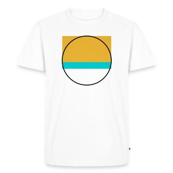 Coucher de soleil minimaliste sur l’océan - T-shirt Premium bio Homme - blanc - Devant - Nico (187cm)