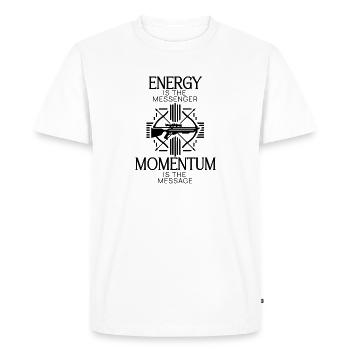 Energetic Mandala with Inspirational Quote - Men's Premium Organic T-Shirt - white - Front - Nico (187cm)