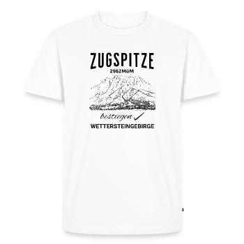 Zugspitze Montagnes du Wetterstein - T-shirt Premium bio Homme - blanc - Devant - Nico (187cm)