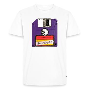 Surviving Cassette - Men's Premium Organic T-Shirt - white - Front - Nico (187cm)