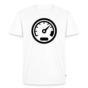 Indicateur de vitesse Kmh Icône de vitesse - T-shirt Premium bio Homme - blanc - Devant - Nico (187cm)