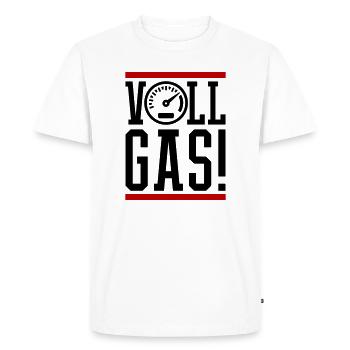 Full Throttle Speedometer Saying - Men's Premium Organic T-Shirt - white - Front - Nico (187cm)