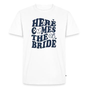 Here Comes the Bride – Mariage - T-shirt Premium bio Homme - blanc - Devant - Nico (187cm)
