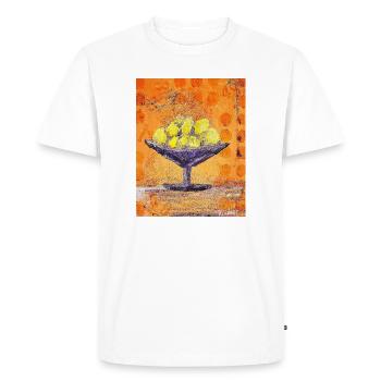 Zester aux citrons - T-shirt Premium bio Homme - blanc - Devant - Nico (187cm)