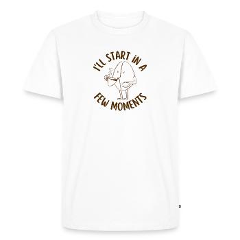Coffee addict  - T-shirt Premium bio Homme - blanc - Devant - Nico (187cm)