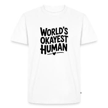 L’humain le plus correct du monde - T-shirt Premium bio Homme - blanc - Devant - Nico (187cm)
