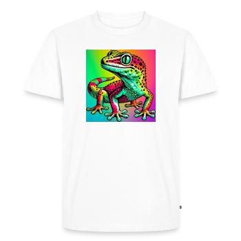Gecko - T-shirt Premium bio Homme - blanc - Devant - Nico (187cm)