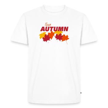 Autumn - Men's Premium Organic T-Shirt - white - Front - Nico (187cm)