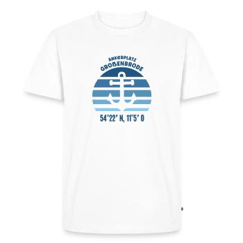 Großenbrode Mer Baltique Schleswig Holstein Coordonnées - T-shirt Premium bio Homme - blanc - Devant - Nico (187cm)