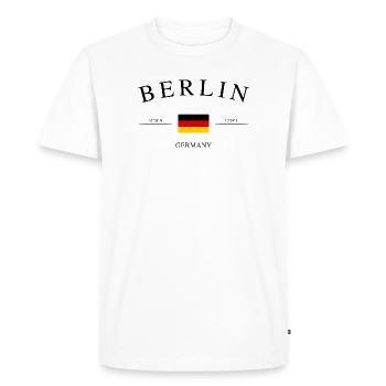 Berlin, Allemagne – Souvenir et cadeau de Noël - T-shirt Premium bio Homme - blanc - Devant - Nico (187cm)