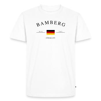 Bamberg, Germany – Holiday Souvenir & Gift - Men's Premium Organic T-Shirt - white - Front - Nico (187cm)