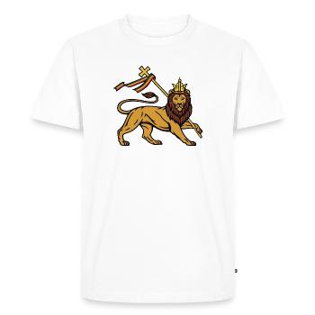 Lion de Juda - T-shirt Premium bio Homme - blanc - Devant - Nico (187cm)