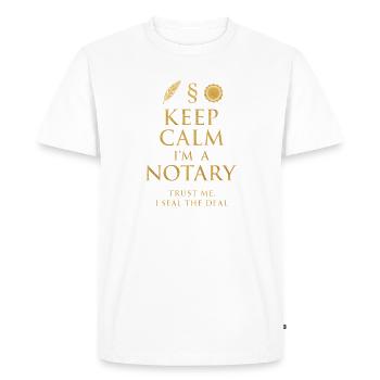 Le hockey sur glace est ma saison préférée - T-shirt Premium bio Homme - blanc - Devant - Nico (187cm)