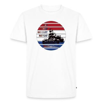 Kart Driver Netherland Design - Men's Premium Organic T-Shirt - white - Front - Nico (187cm)