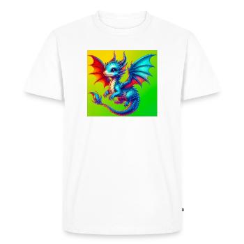 dragon - T-shirt Premium bio Homme - blanc - Devant - Nico (187cm)