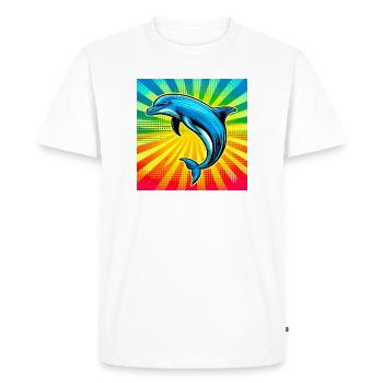 dauphin - T-shirt Premium bio Homme - blanc - Devant - Nico (187cm)