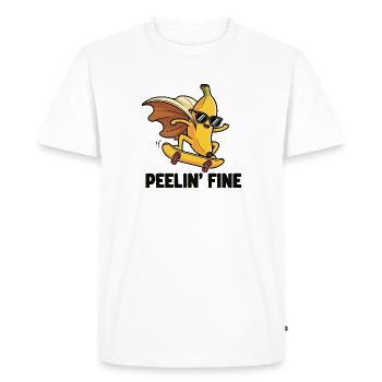 Patin Banane - T-shirt Premium bio Homme - blanc - Devant - Nico (187cm)