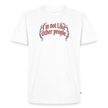 Je ne suis pas comme les autres, je suis pire Frech Gothic - T-shirt Premium bio Homme - blanc - Devant - Nico (187cm)