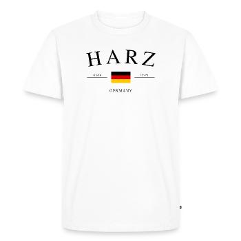 Harz Germany – Holiday Souvenir & Gift - Men's Premium Organic T-Shirt - white - Front - Nico (187cm)