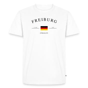 Fribourg, Allemagne – Souvenir et cadeau de vacances - T-shirt Premium bio Homme - blanc - Devant - Nico (187cm)