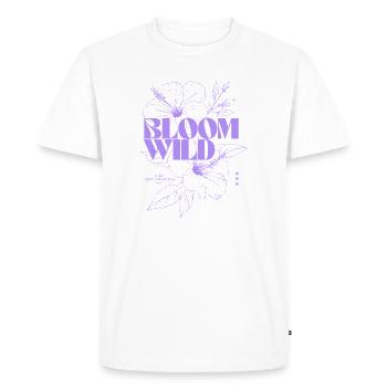 Bloom Wild Botanical Illustration - Men's Premium Organic T-Shirt - white - Front - Nico (187cm)
