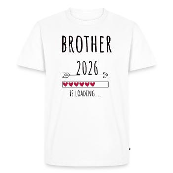 Brother to be 2026 Gift Pregnancy - Men's Premium Organic T-Shirt - white - Front - Nico (187cm)