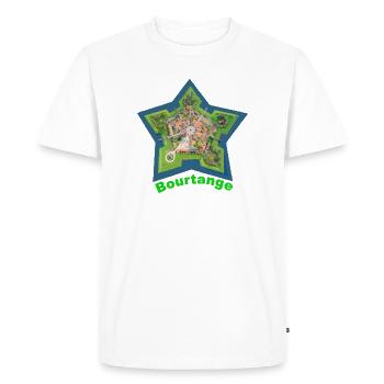 Forme d’étoile Bourtange avec détail forteresse - T-shirt Premium bio Homme - blanc - Devant - Nico (187cm)
