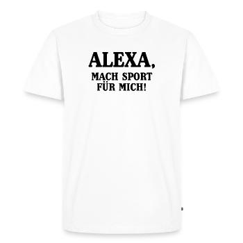 Alexa - faites du sport pour moi ! - T-shirt Premium bio Homme - blanc - Devant - Nico (187cm)