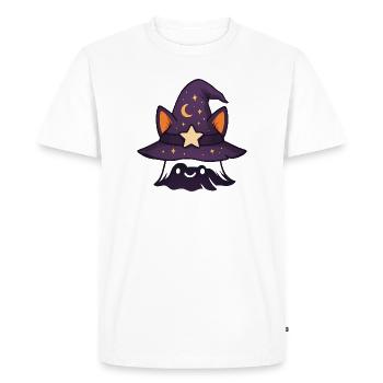 Conquête mystique du chat - T-shirt Premium bio Homme - blanc - Devant - Nico (187cm)