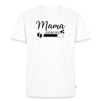 Mama Loading 2026 - Men's Premium Organic T-Shirt - white - Front - Nico (187cm)